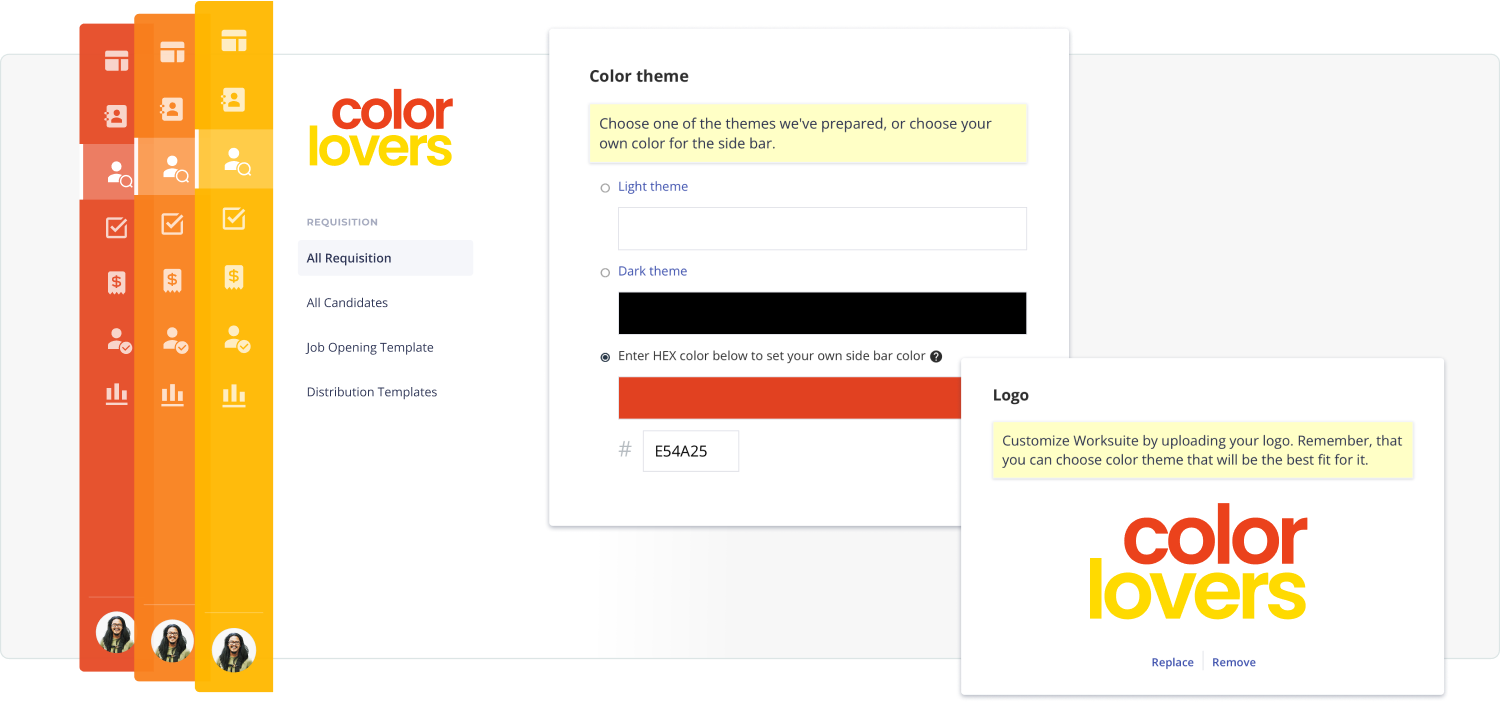 Worksuite custom branded theme - freelancer management software
