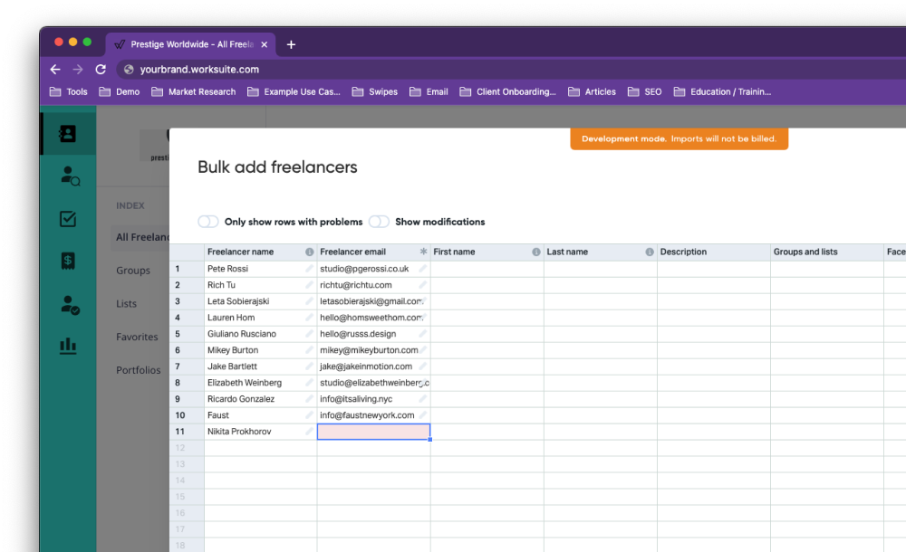 Worksuite freelancer management system - AI Smart Bulk Uploader 2