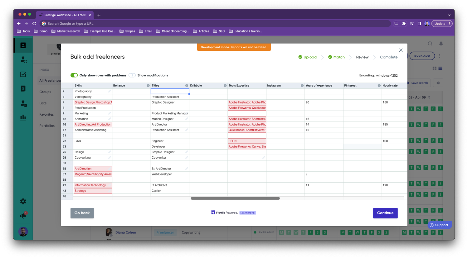 Worksuite contractor management system - fill in the blanks to quickly import your talent rolodex